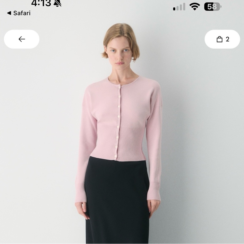 Aritzia Women’s Go Lightly Cardigan by Wilfred in Dusty Pink, Size Small - Picture 11 of 16